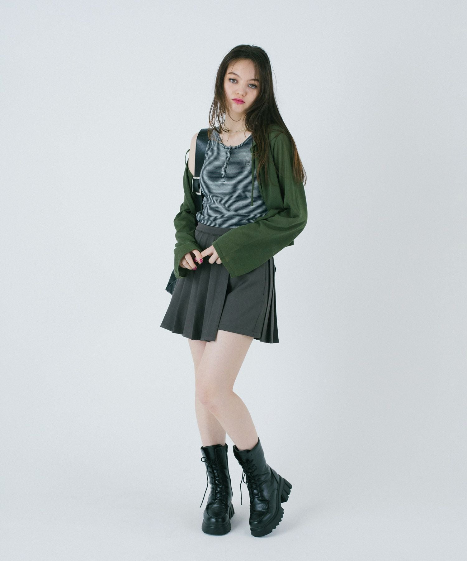 プリーツ ミニスカパン TINA：JOJUN 全4色｜tnj621-0626【9