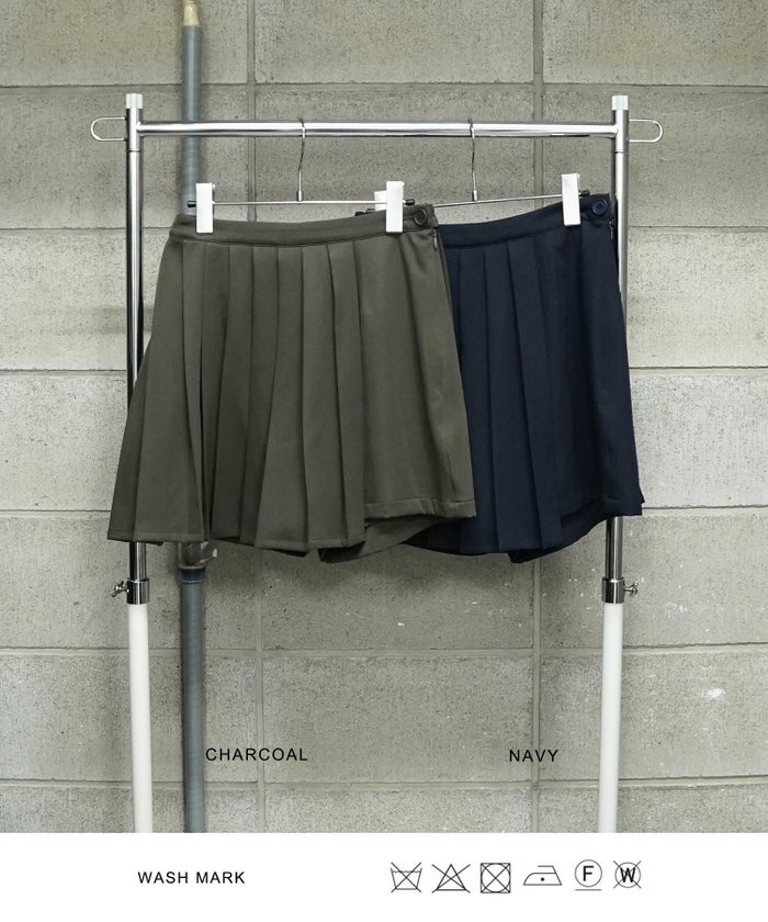 スカート/パンツ/ミニスカート/スカパン/チャコールチェック/ネイビーチェック/チャコール/ネイビー