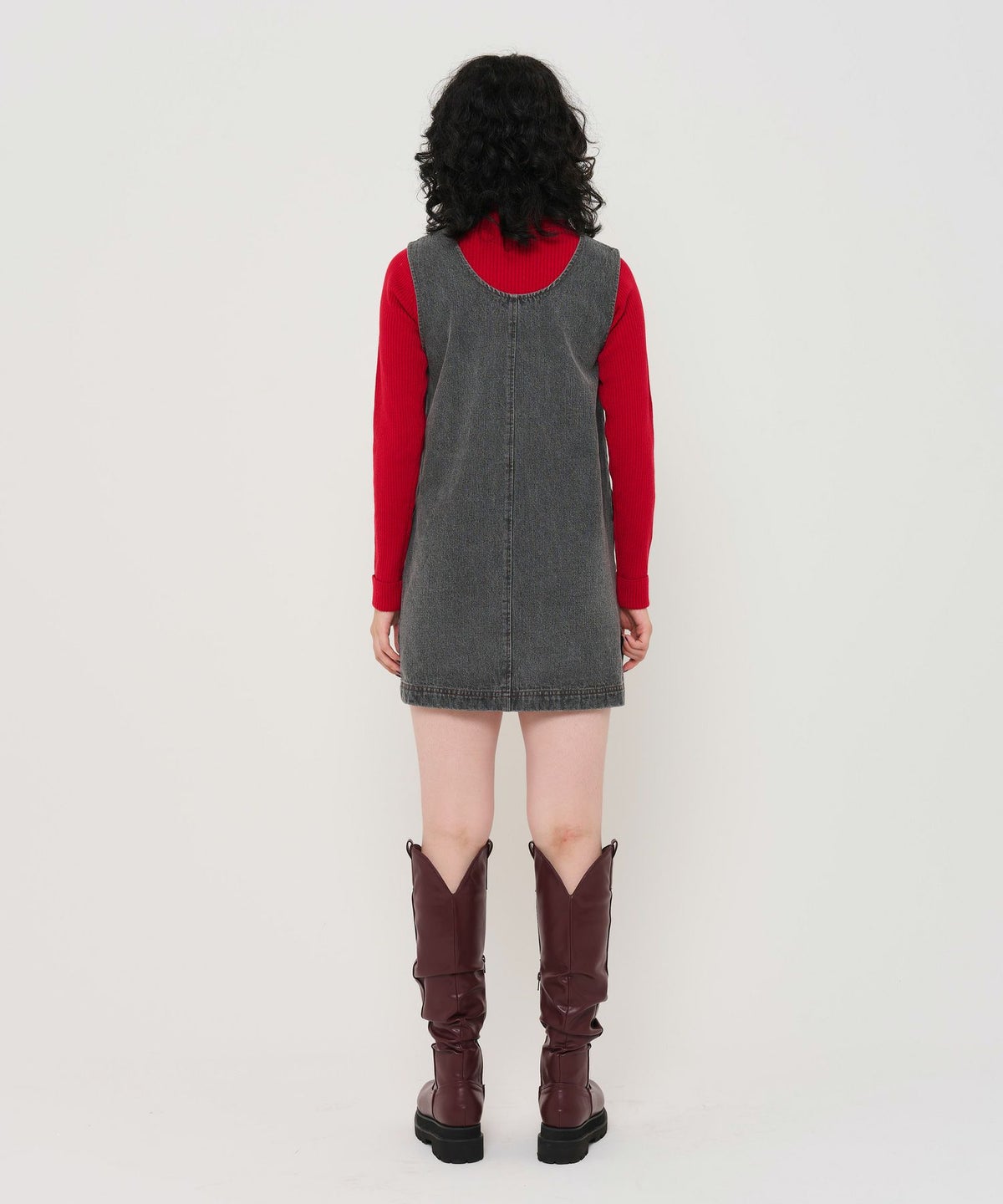 ワンピース/ジャンパースカート/デニム/グレー/インディゴ