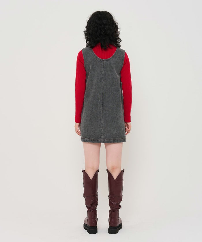 ワンピース/ジャンパースカート/デニム/グレー/インディゴ