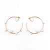 ランダム パール フープ ピアス イヤリング Random Pearl Hoop Pierce Earring