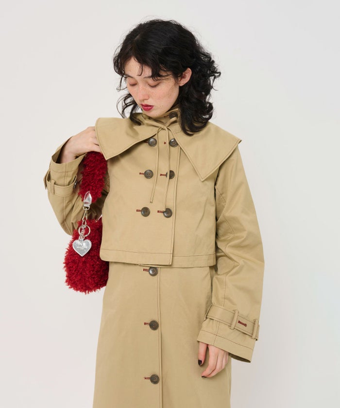 アウター/コート/トレンチコート/ベージュ/ネイビー