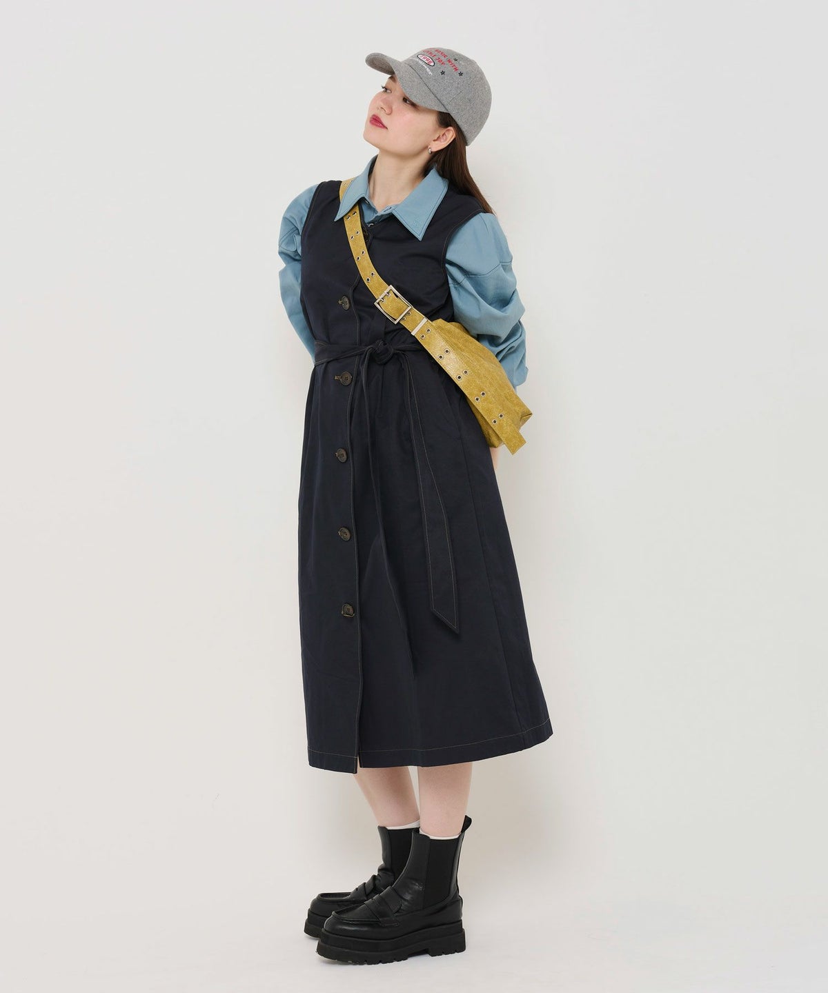 アウター/コート/トレンチコート/ベージュ/ネイビー