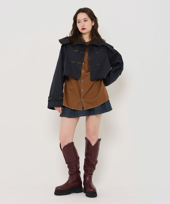 アウター/コート/トレンチコート/ベージュ/ネイビー