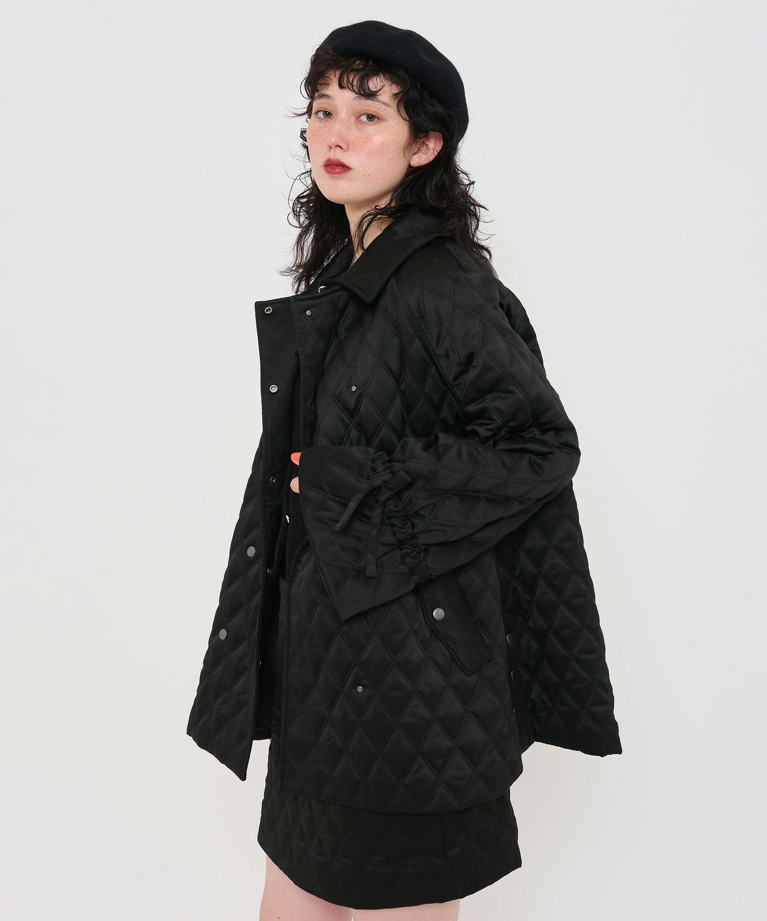 キルティング ラグランコート TINA：JOJUN 全2色｜tnj141-0673【2】