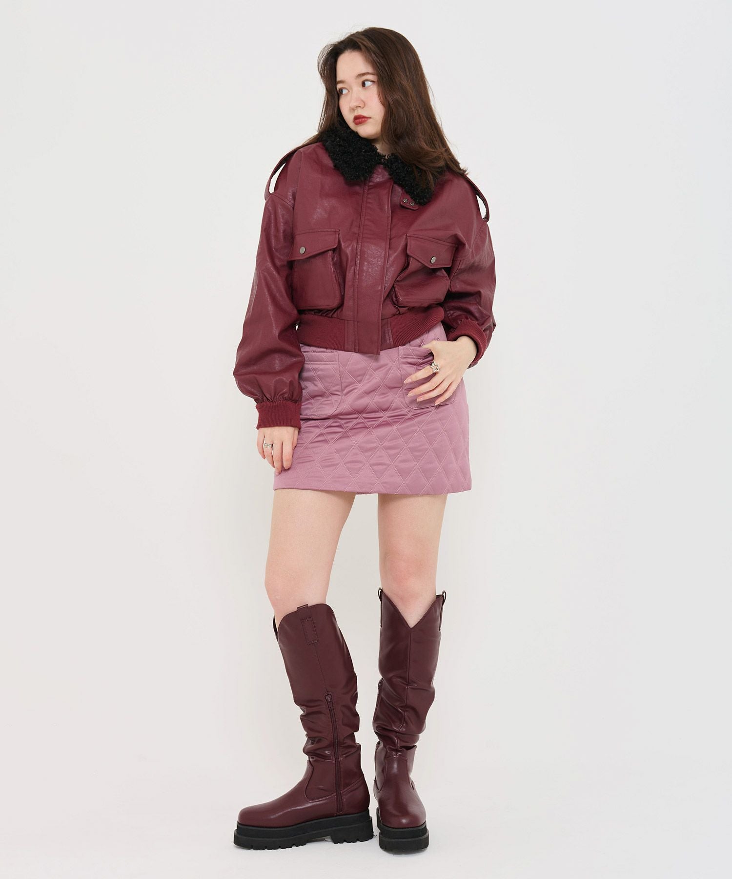 限定Price！SALE キルティング ミニスカート TINA：JOJUN 全2色
