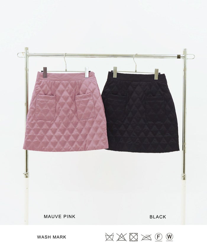 ボトムス/スカート/ミニスカート/キルティング