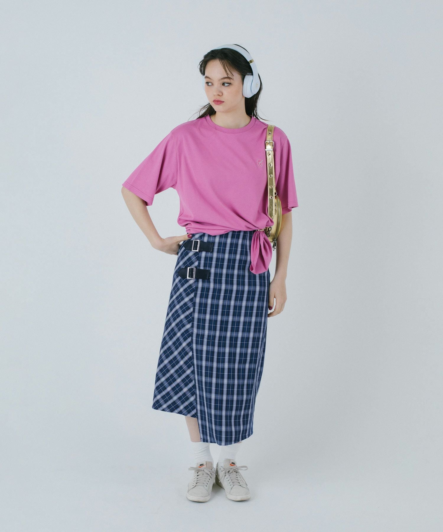 ラップ風 チェック柄スカート TINA:JOJUN 全2色|tnj621-0630【4 ラップ風 チェック柄スカート TINA:JOJUN 全2色|tnj621-0630【4