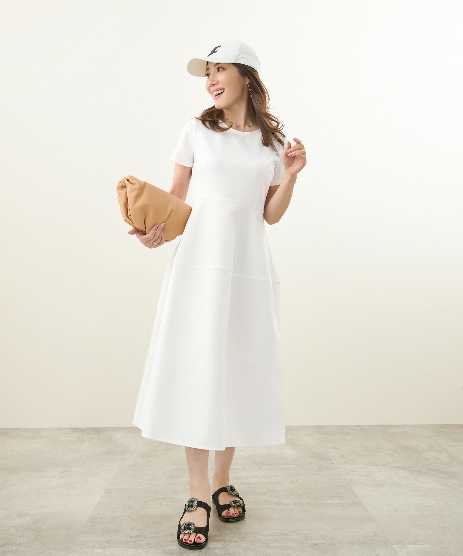 カットソー ふんわり ワンピース Liala×PG 全2色｜lpg321-1706【2