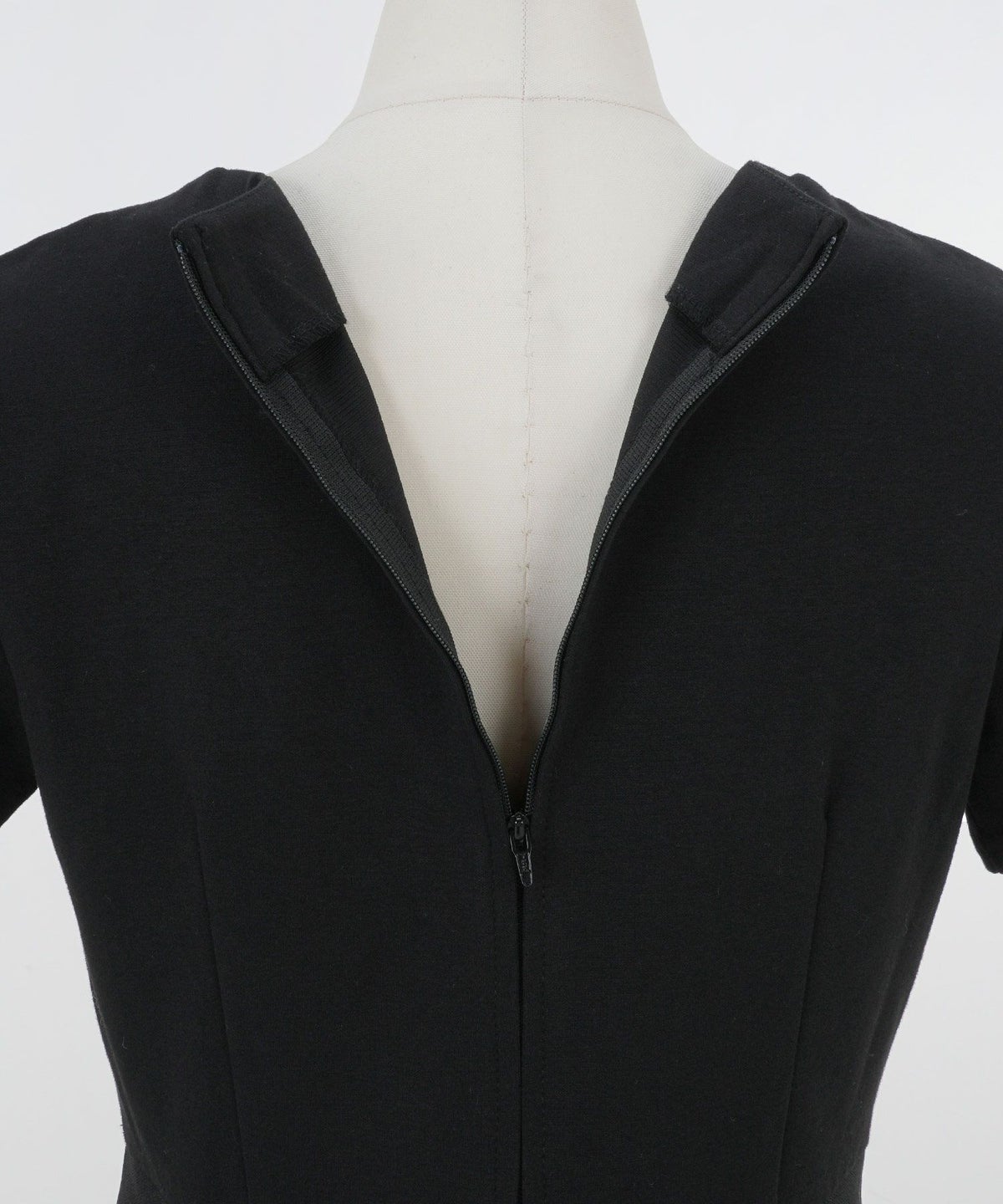 手洗い可/半袖/ラクチン/リラックス/異素材切り替え/大人フェミニン/シンプル/春/夏