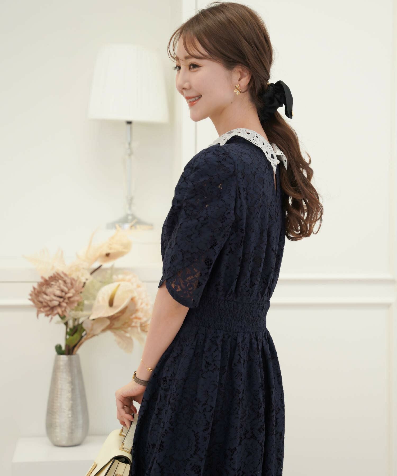 レース オケージョン ワンピース le reve vaniller 全3色 ｜lvn321