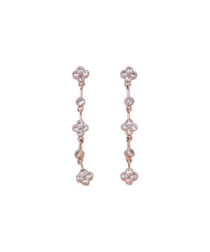 セレクト/ビジュー/ピアス/フラワー/花/モチーフ/ピンクゴールド/アクセサリー/エレガント/上品/大人