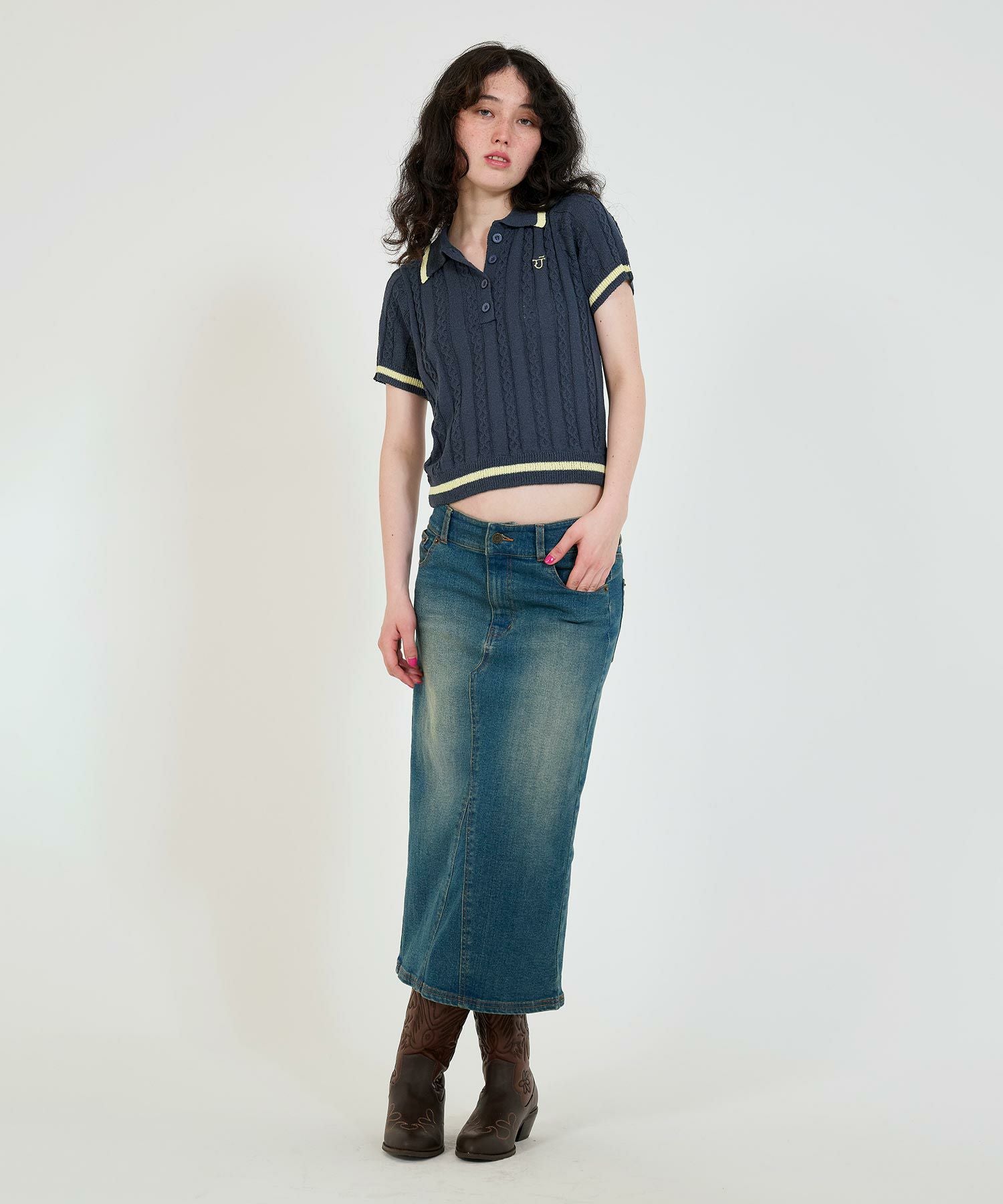 tetsu　secondlayer ニットポロシャツ サマー ポロニット TINA：JOJUN 全4色｜tnj421-0625【4】 - ニット商品