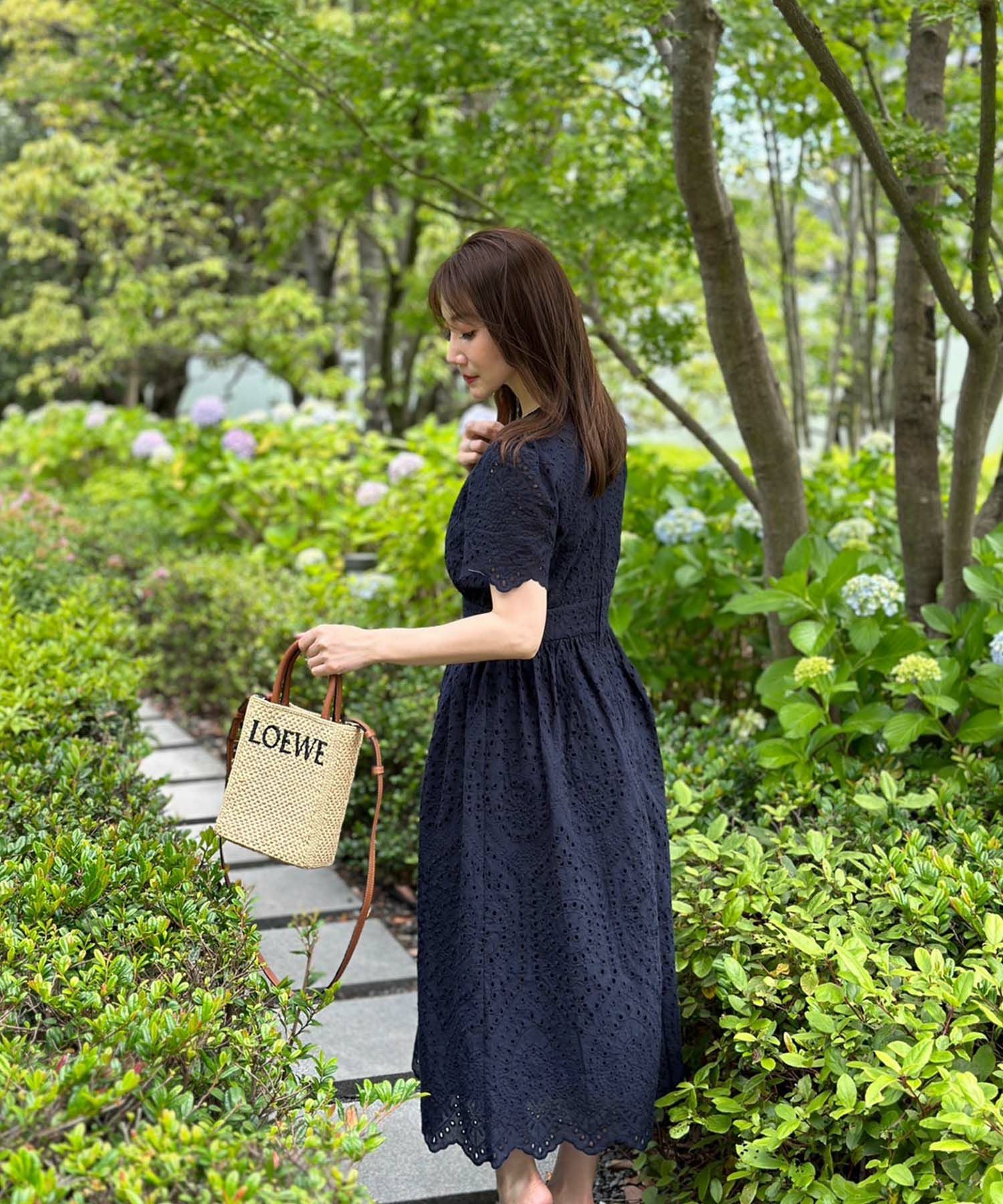 コットンレース スカラップ ワンピース Liala×PG 全2色｜lpg321-1661