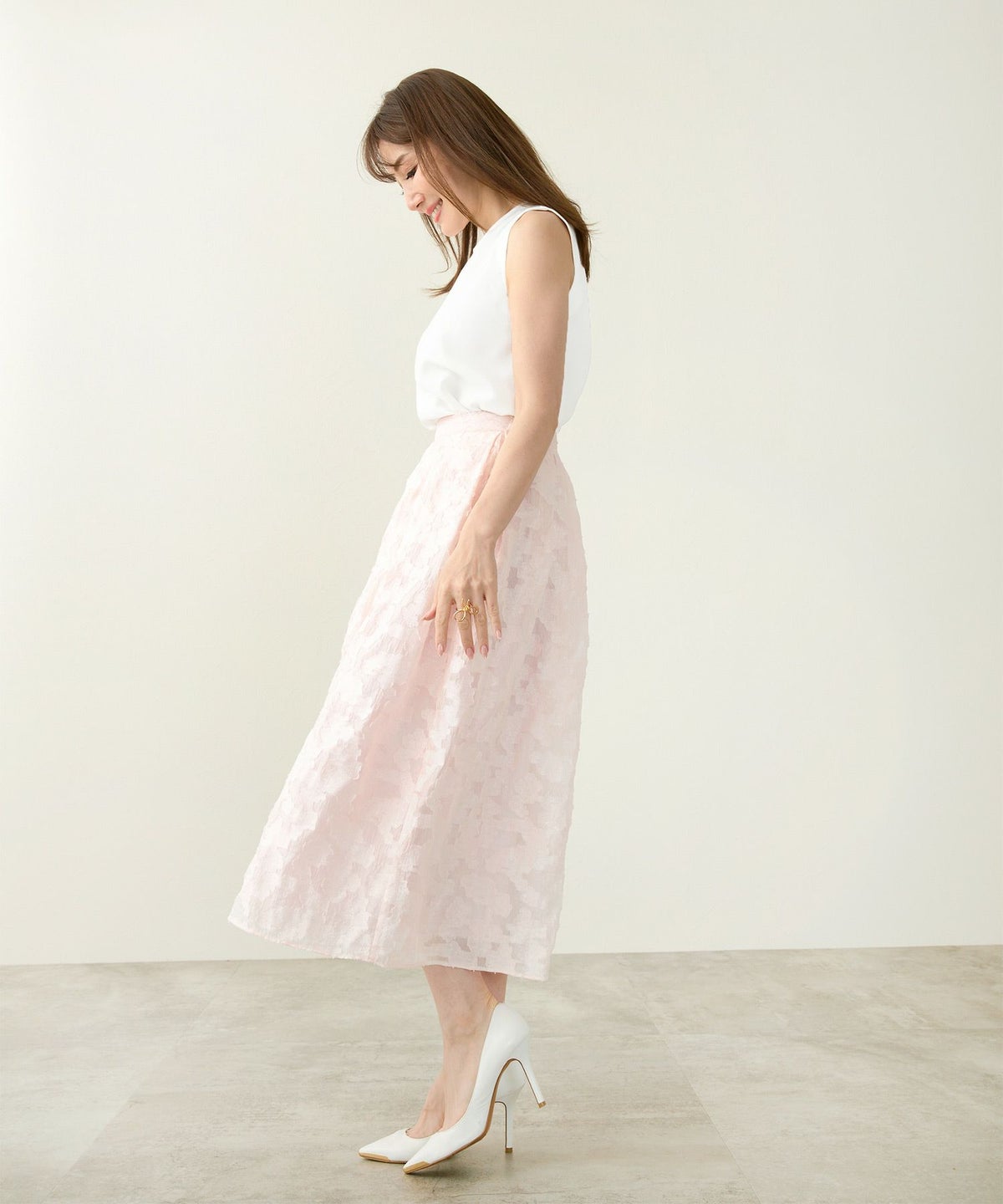 手洗い可/シンプル/インナー/着回し/レイヤード/サイドスリット/ラウンドカット/イレヘム/S/M/L/春/夏/秋