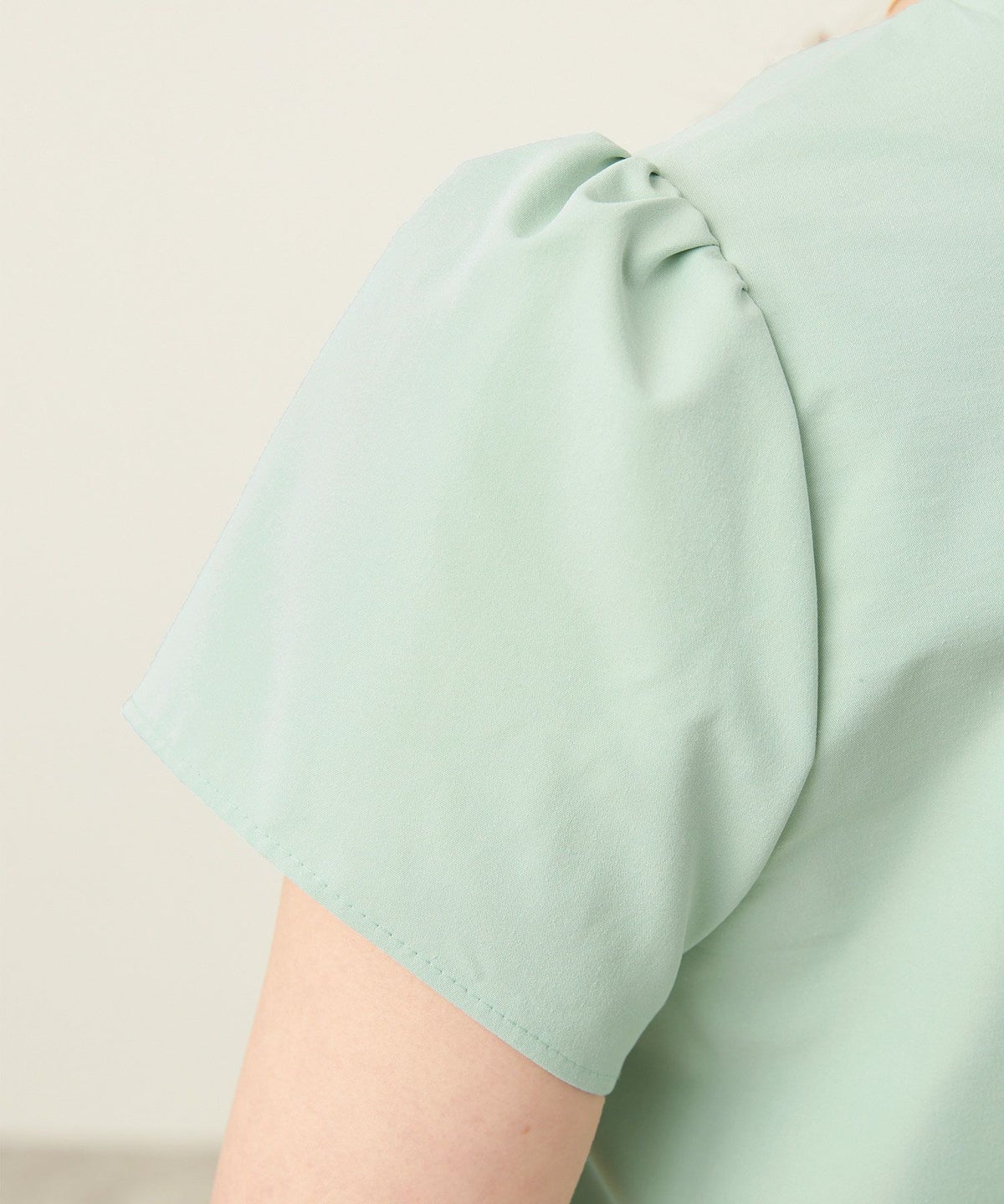 手洗い可/袖山ギャザー/半袖/フリル/パンツスタイル/