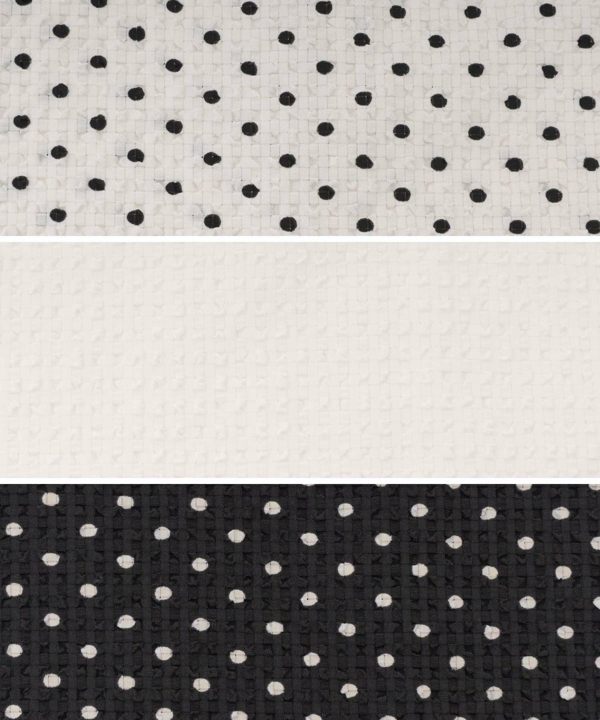 セレクト/トップス/ブラウス/ドット/半袖/パフスリーブ/配色/凹凸生地/ホワイト×ブラックドット/ホワイト/ブラック×ホワイトドット/フリー/F/春/夏/秋/可愛い/かわいい/華やか/大人/上品/