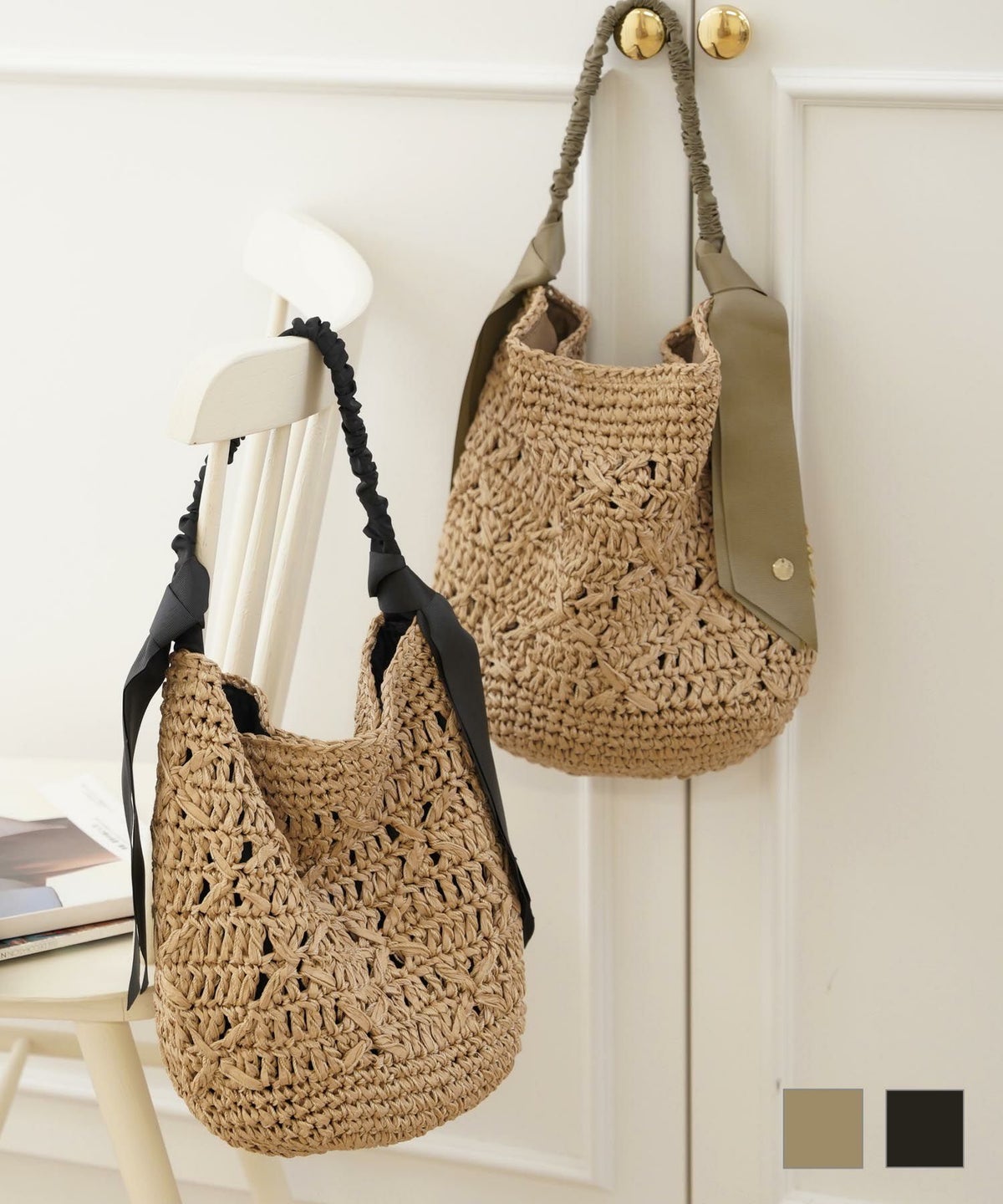 レディース/バッグ/ハンドバッグ/カゴバッグ/ミニバッグ/配色/雑材/ゴールド/小物収納/セレモニー/オケージョン/通勤/オールシーズン/夏/お出かけ/サマー/リゾート/旅行/リボン