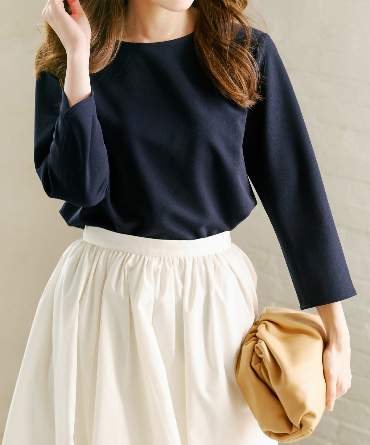 手洗い可/7分袖/無地/シンプル/綺麗め/切り替え/上品/オフィス/大人可愛い