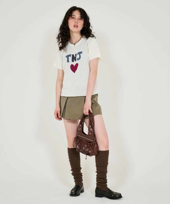 トップス/ニット/ジャガードニット/オリジナルイラスト/ブルー/レッド