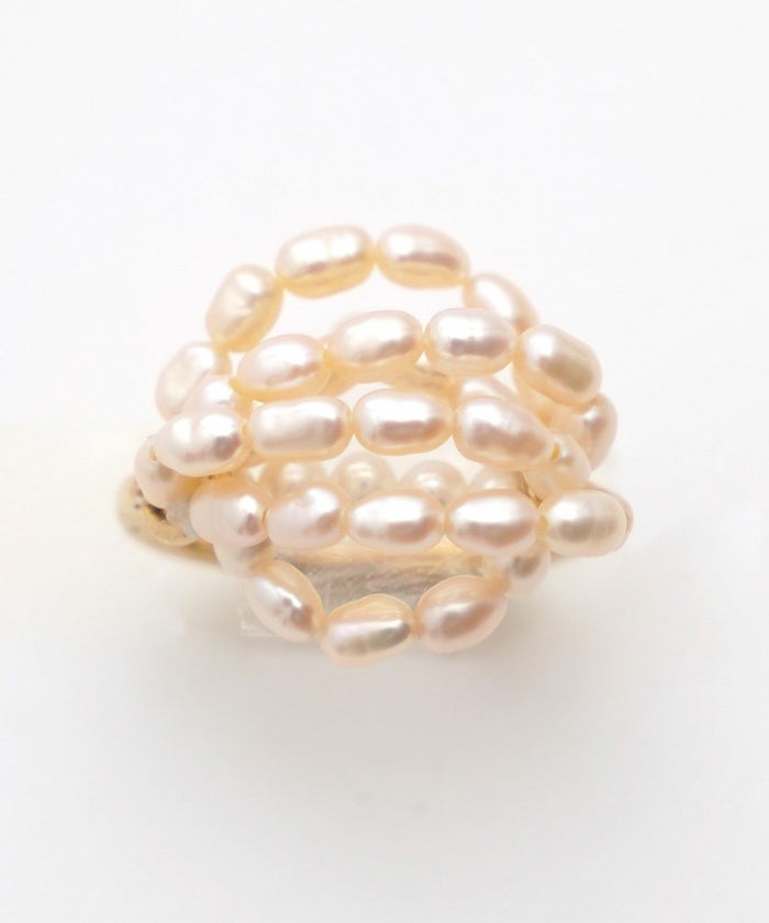 淡水パール ボリューム リング Freshwater Pearl Volume Ring