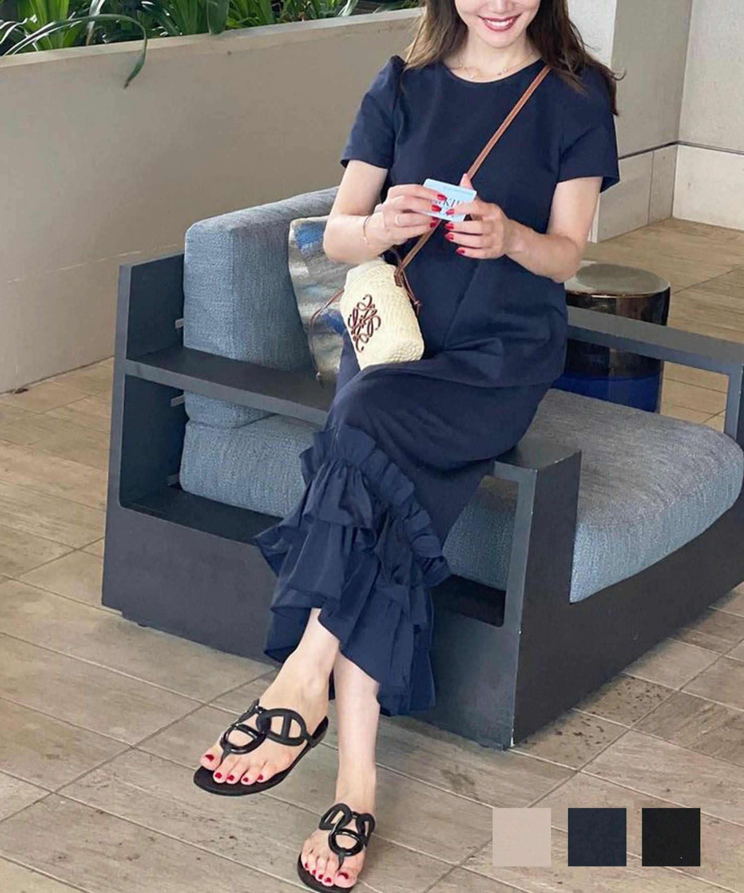 裾フリル カットソー ワンピース Liala×PG 全3色｜lpg331-1762【11