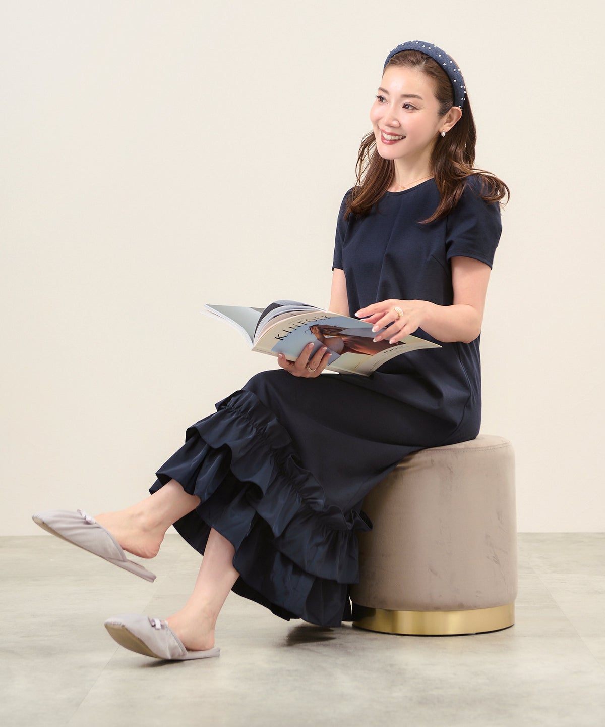 手洗い可 S/M/L 半袖 リラックス ロング丈 ルームウェア ワンマイルウェア 異素材切り替え ドッキング 大人可愛い カジュアル