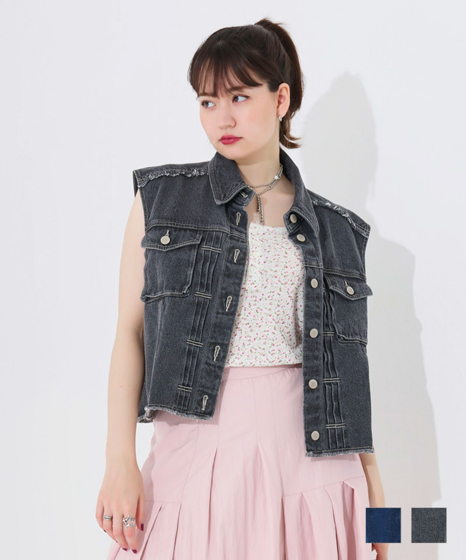 TYANDY 防水デニム調ベスト ベスト | WEAR ジャケット & ベストの通販