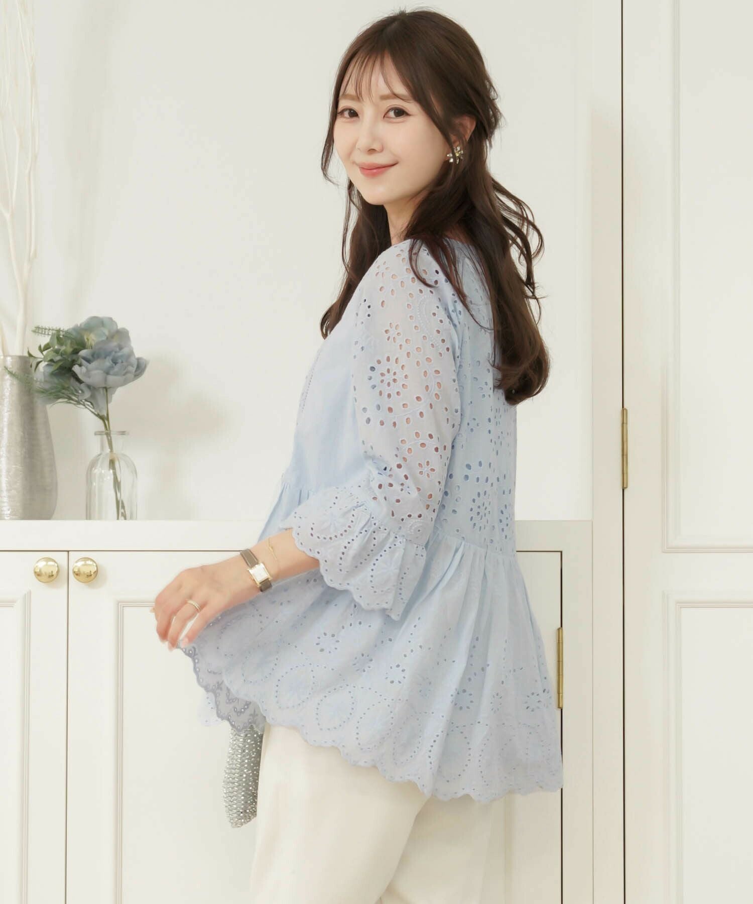 コットン レース チュニック ブラウス le reve vaniller 全3色