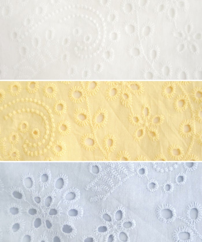 レディース/トップス/ブラウス/チュニック/長袖/7分袖/スカラップ/コットン/シャツ/綿/Vネック/開襟/フレア/ペプラム/春/夏/秋/エレガント/カジュアル/フェミニン/上品/オフィスカジュアル/通勤/お出かけ