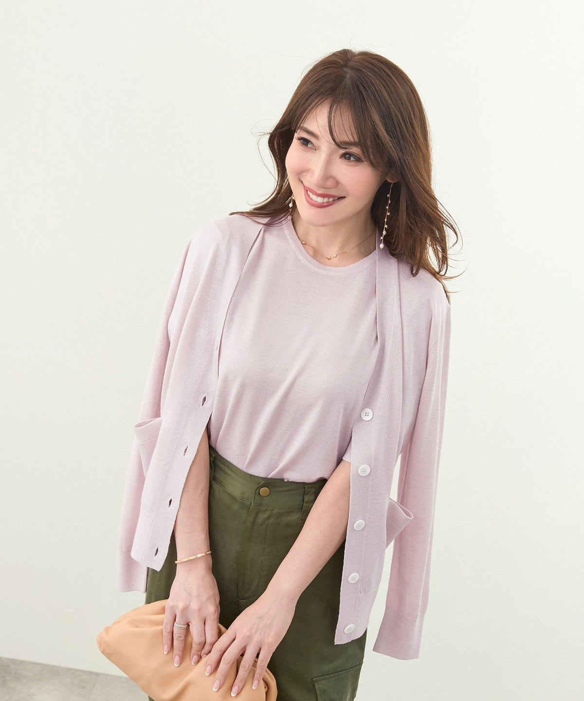 単品販売/セットでの購入でアンサンブルに/手洗い可/ポケット刺繍/長袖/ニット/セーター/羽織り/大人可愛い