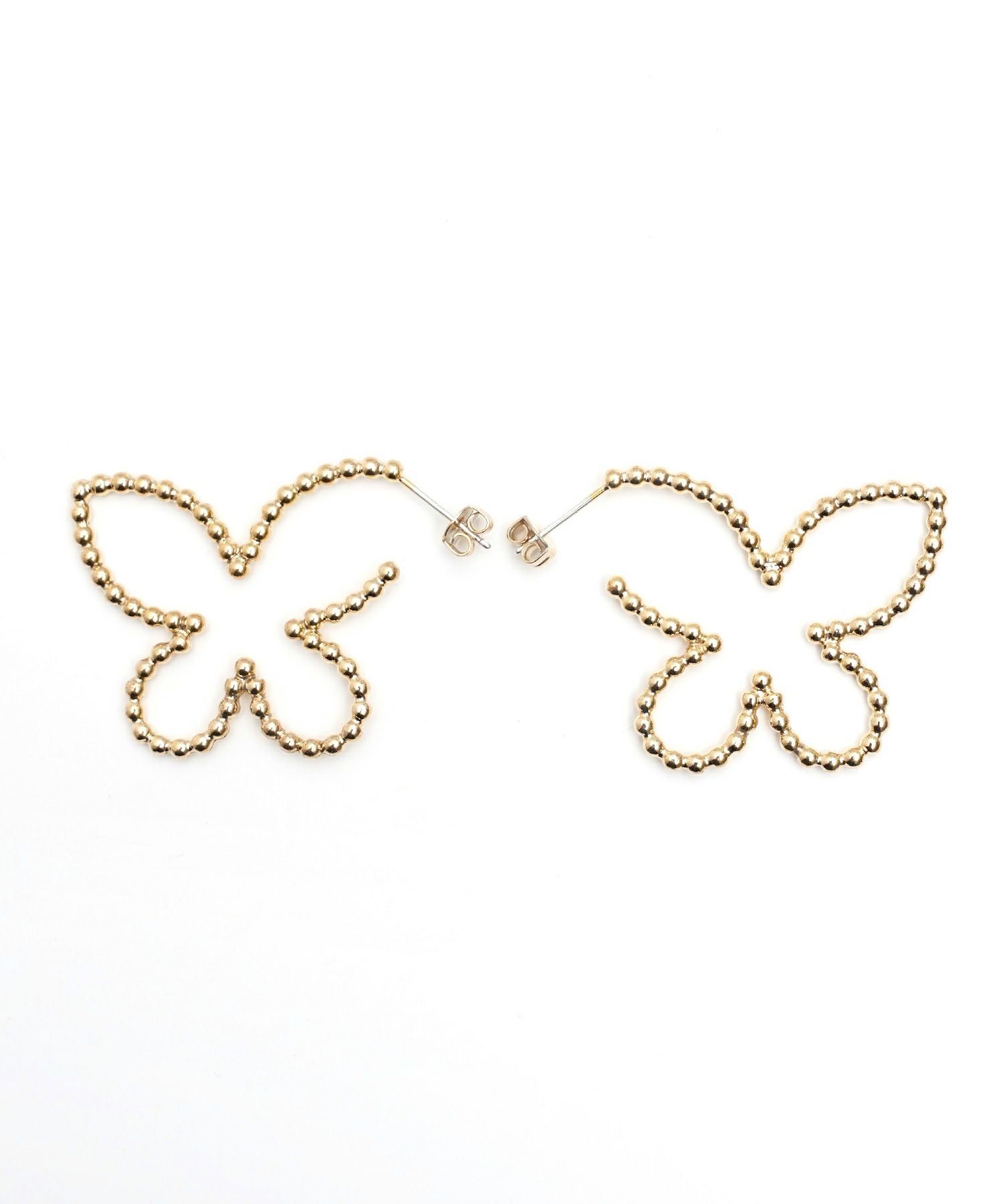 スタッズ バタフライ ピアス イヤリング Studded Butterfly Pierce