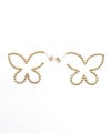 スタッズ バタフライ ピアス イヤリング Studded Butterfly Pierce Earring