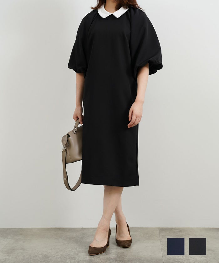 衿付き バルーンスリーブ ワンピース Liala×PG