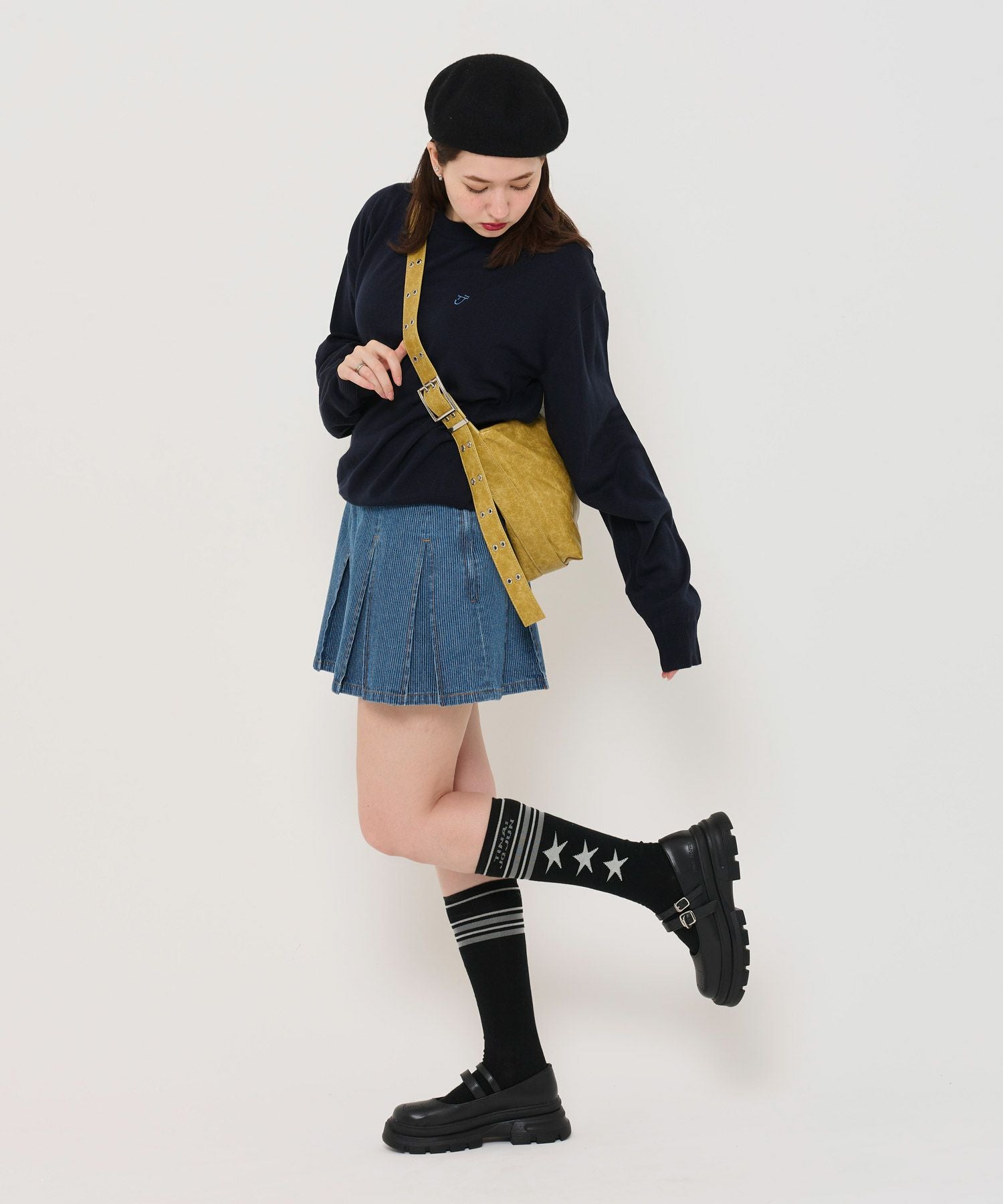 完売品TINA：JOJUN スター ダブルストラップローファー ブラック スター ダブルストラップローファー TINA：JOJUN 全2色｜tnj933-0709【4】
