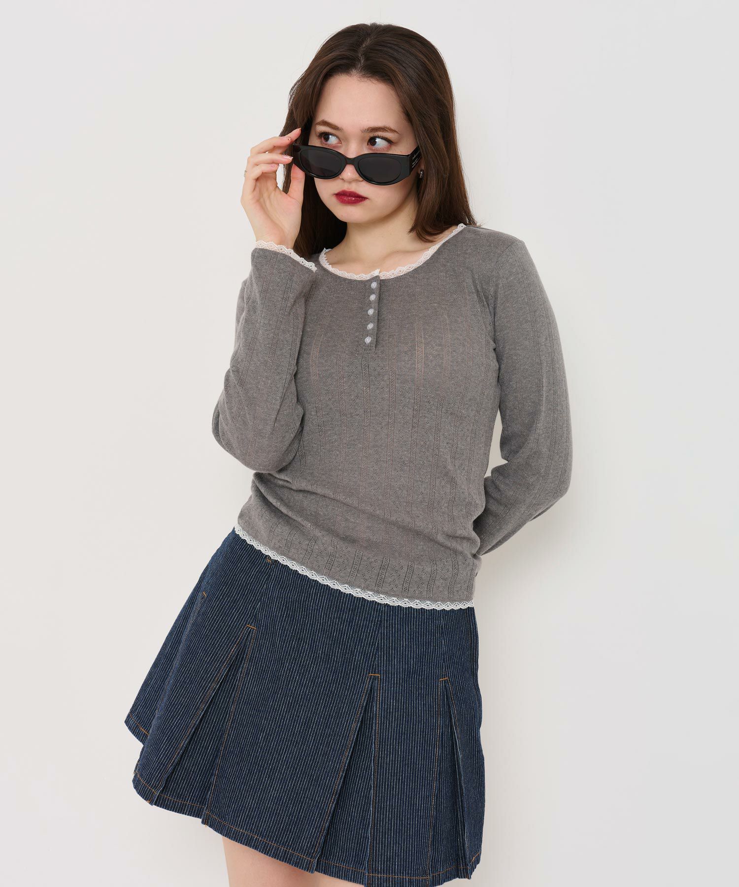 TINA:JOJUN ヒッコリーデニム ジャケット ミニスカート ヒッコリー 
