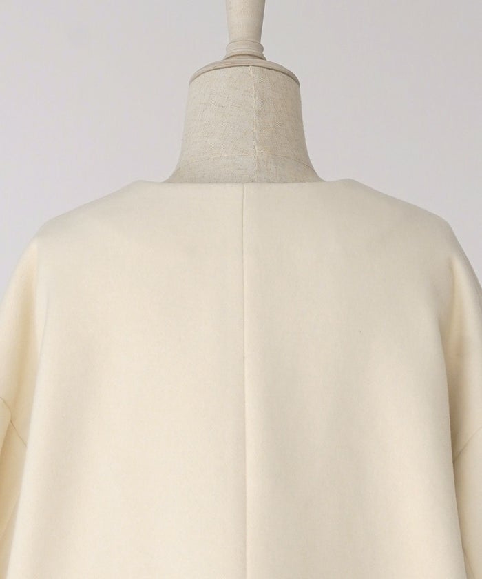 レディース/コート/アウター/エコファー/ファーコート/秋/冬/長袖/アイボリー/ブラック