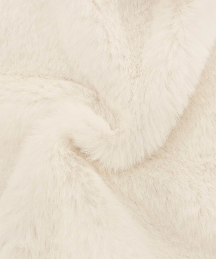 レディース/コート/アウター/エコファー/ファーコート/秋/冬/長袖/アイボリー/ブラック