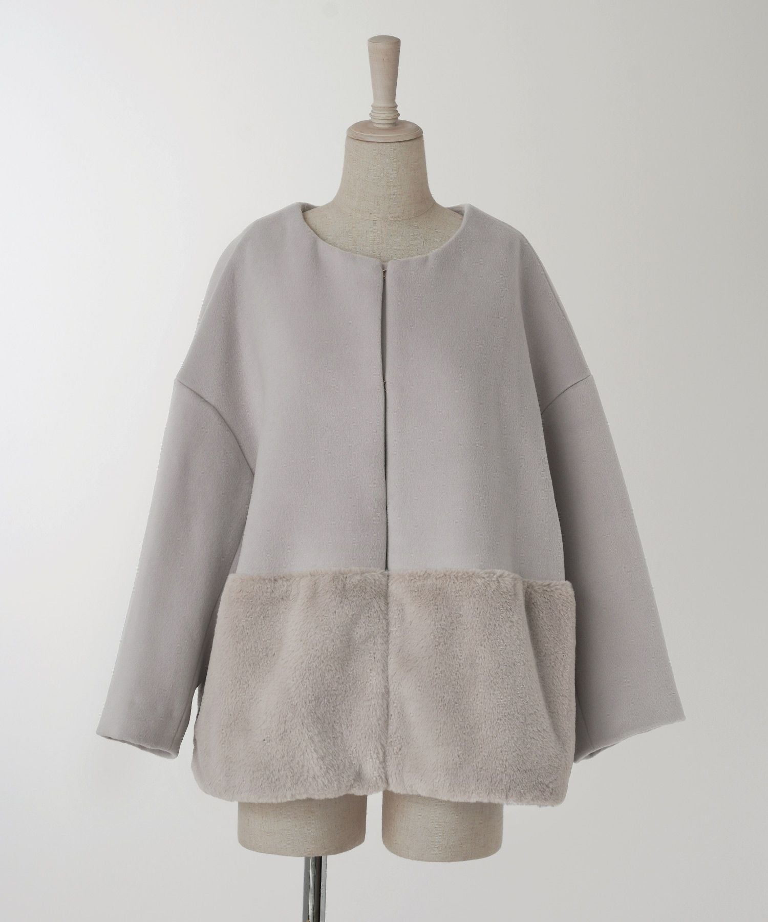 OUTLET-SALE エコファーコンビ ショート コート HUIT 全5色｜hit131