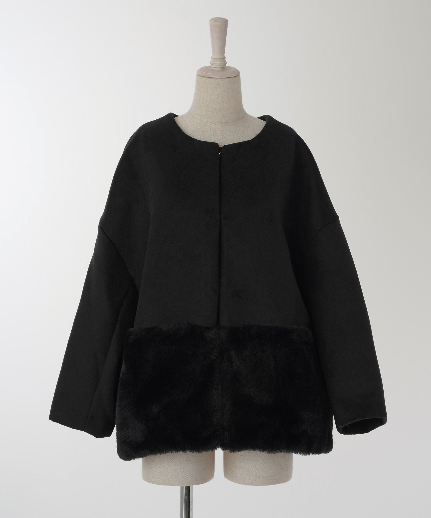 OUTLET-SALE エコファーコンビ ショート コート HUIT 全5色｜hit131