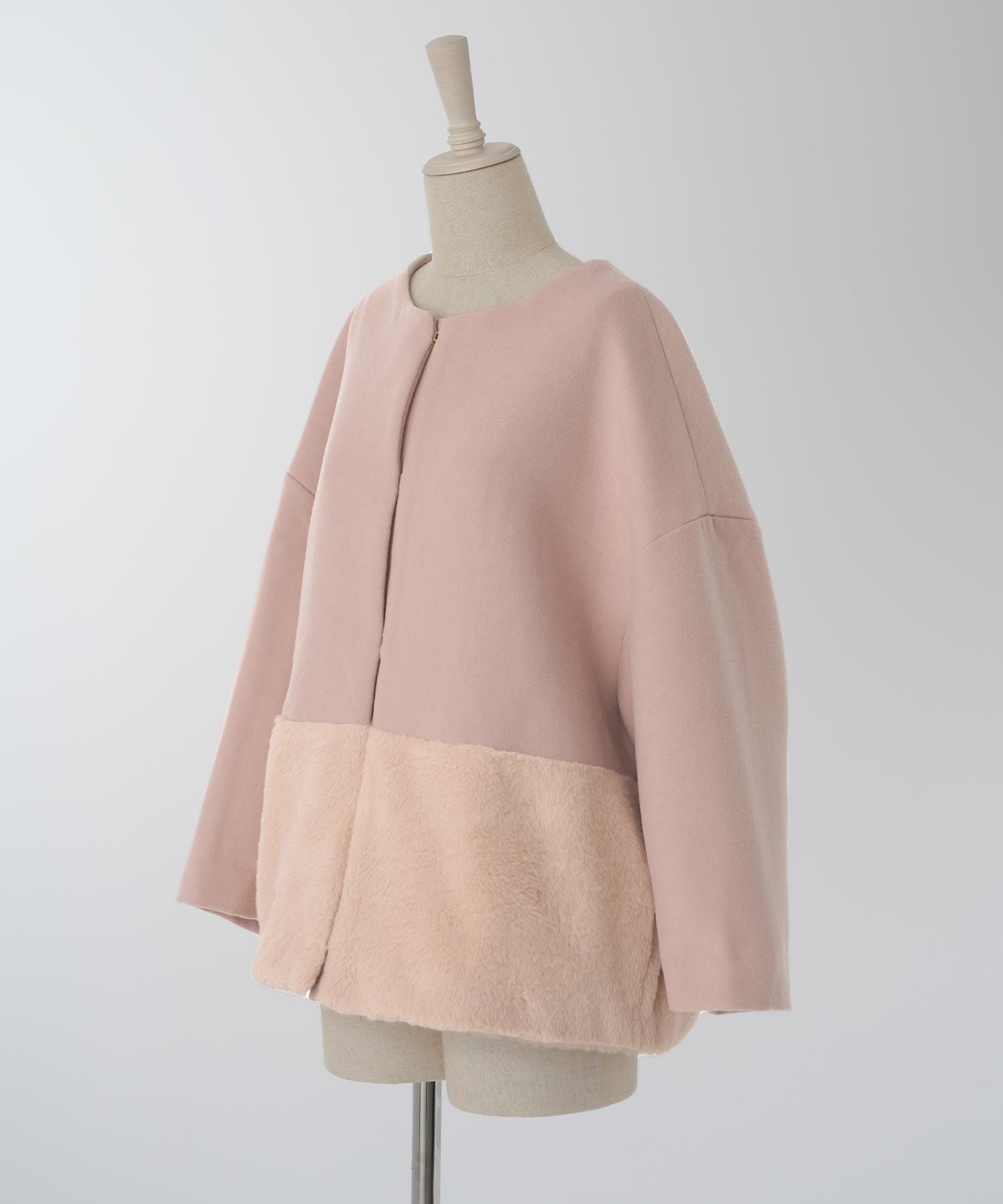 OUTLET-SALE エコファーコンビ ショート コート HUIT 全5色｜hit131