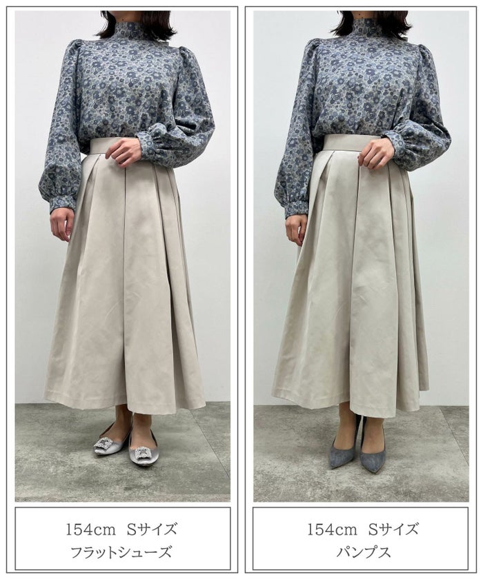 レディース/スカート/ボトムス/フレア/タック/春/夏/秋/冬/エクリュ/ピンク/チャコール/ブラック