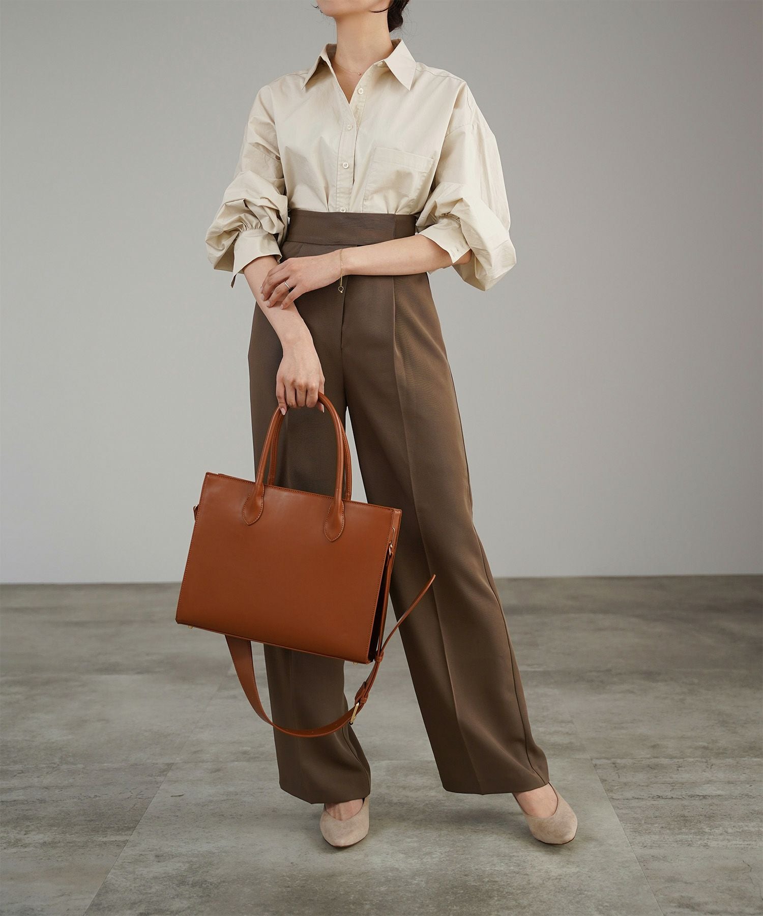 マルジェラ　キャメルワイドカフススリーブ シャツ Maison Margiela（旧Maison Martin Margiela） - 新品 39 マルジェラ