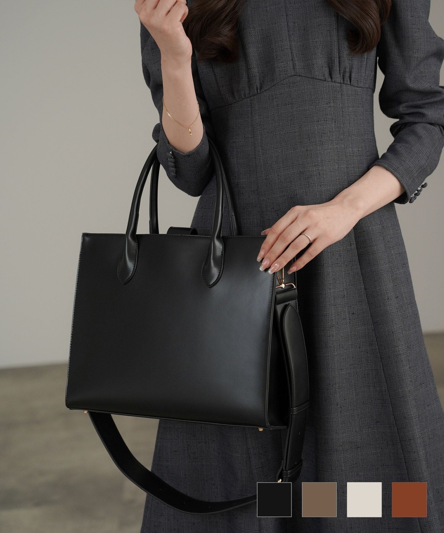 エコレザー 2way スクエア バッグ lieulien×nap 全3色｜lul932-0335【7