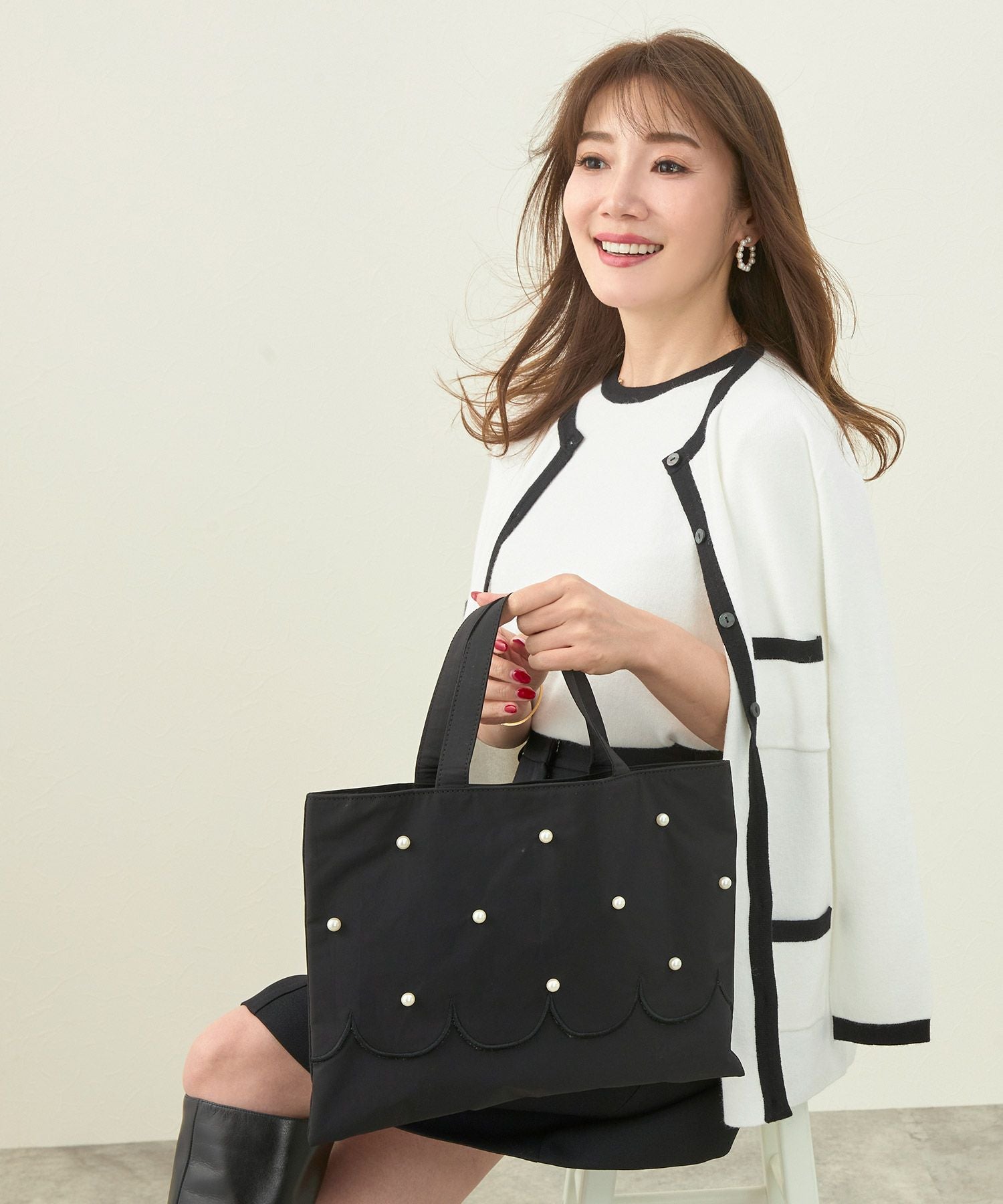 スカラップ パール バッグ Liala×PG