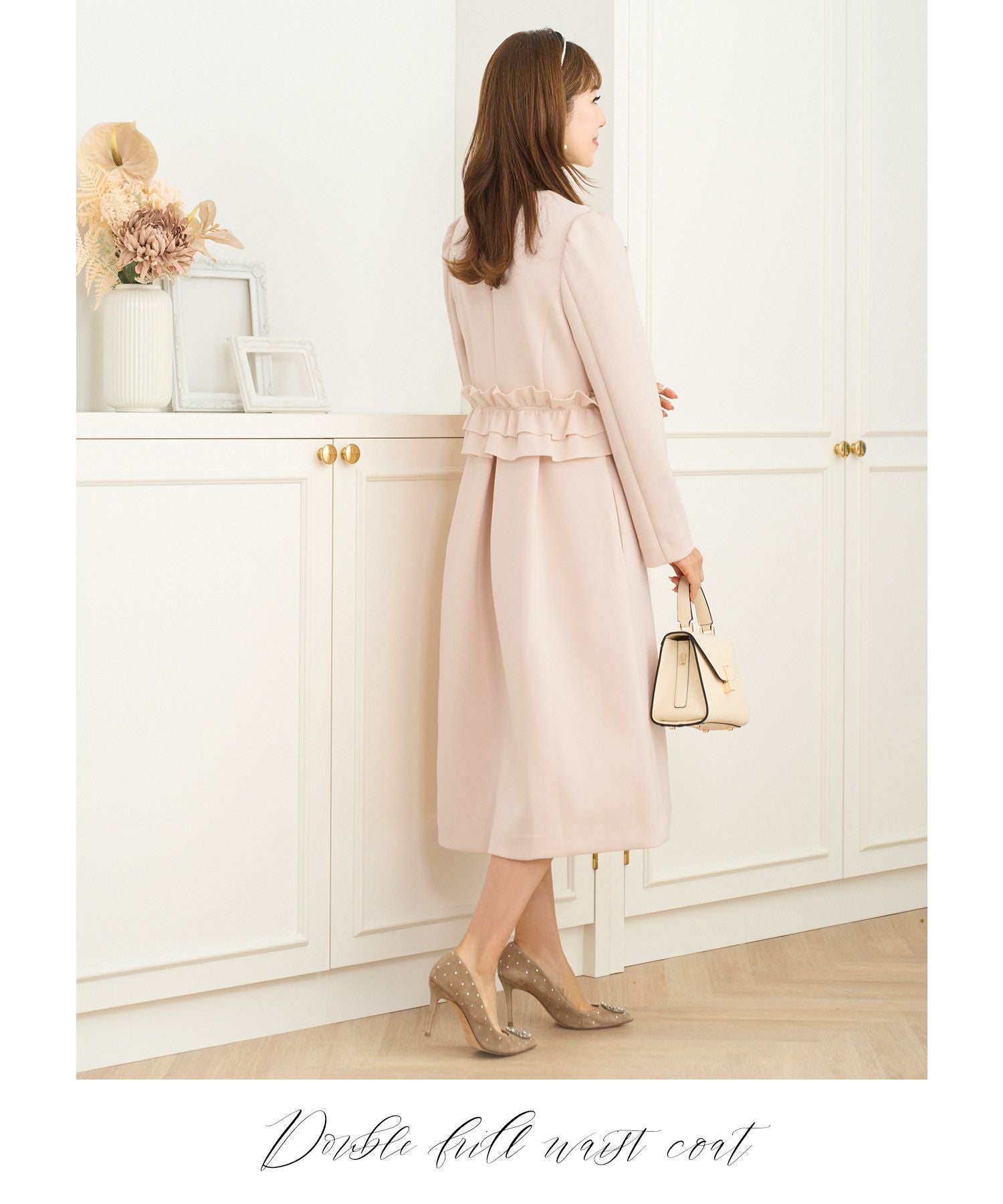 OUTLET-SALE ダブルフリルウエスト ダンボール コート Prima Scherrer