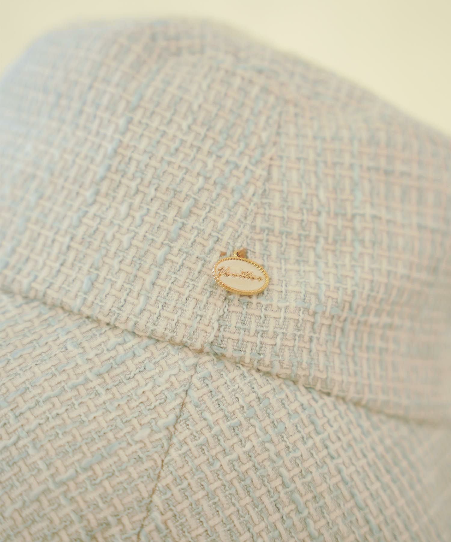 OUTLET-SALE vaniller オリジナル チャーム付き ツイード バケット