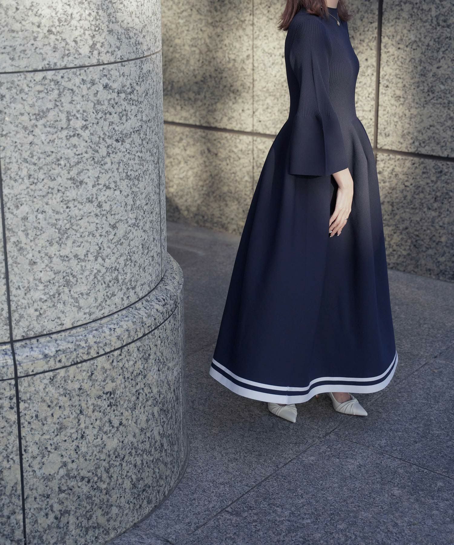 TIME-SALE ホールガーメント ニット ロング ワンピース HUIT 全6色