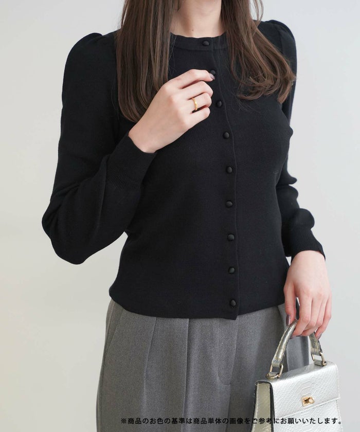 手洗い可/レンチング#8482;エコヴェロ#8482;/長袖/秋/冬/春/セットアップ対応/ベーシック/くるみ釦/袖山ギャザー/S/M/L