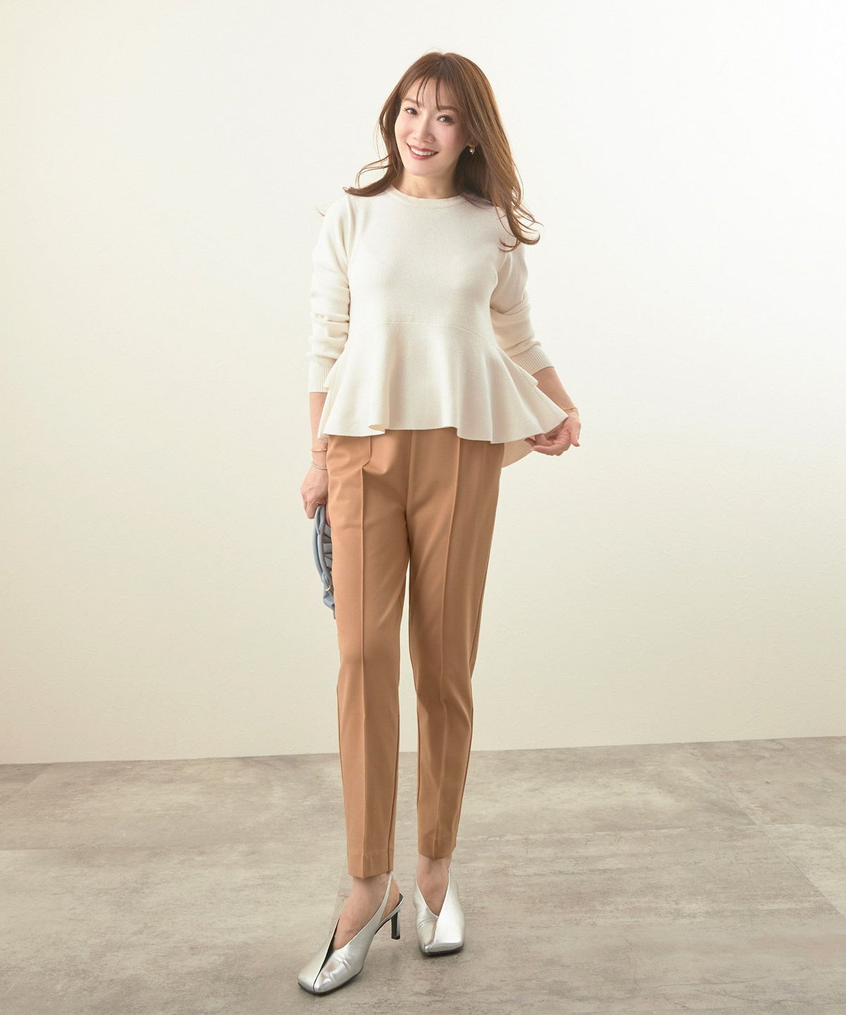 新色追加手洗い可ニットレディーストップス服秋冬春女性洗えるかわいいオフィスおしゃれ長袖おすすめジョイントスペース